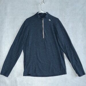 Lululemon Surge Warm Half Zip ~Men's Large~ Blue Heathered Pullover Running